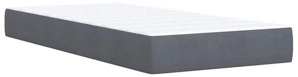 Box spring postel s matrací tmavě šedá 90x190 cm samet 3285609