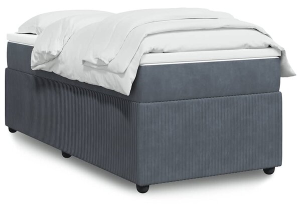 Box spring postel s matrací tmavě šedá 90x190 cm samet 3285609