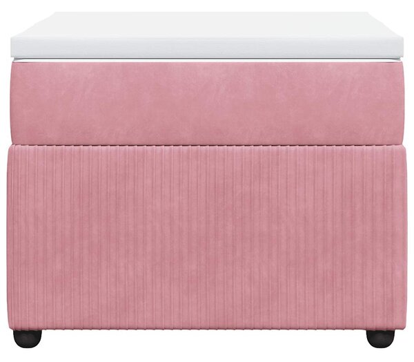 Box spring postel s matrací růžová 90x190 cm samet 3285613