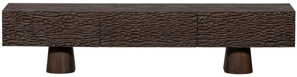 WOOOD Hnědý dřevěný TV stolek Crustie 147 x 45 cm