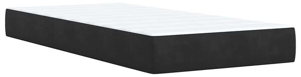 Box spring postel s matrací černá 80 x 200 cm samet 3287586