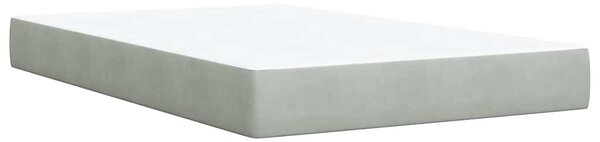 Box spring postel s matrací světle šedá 120x190 cm samet 3285626