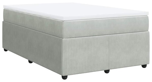 Box spring postel s matrací světle šedá 120x190 cm samet 3285626
