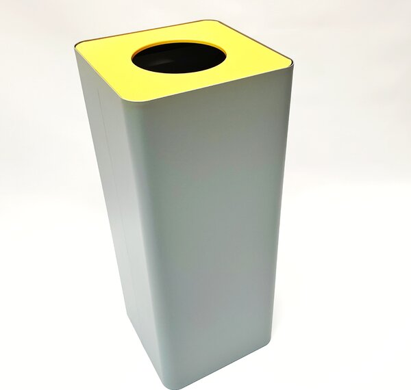 Odpadkový koš na tříděný odpad Caimi Brevetti Centolitri G, 100 L - žlutý, plast