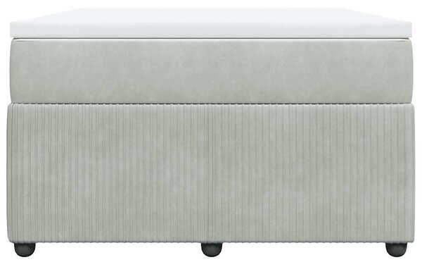 Box spring postel s matrací světle šedá 120x190 cm samet 3285626