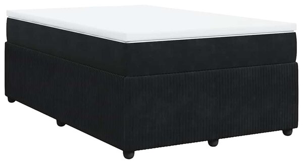 Box spring postel s matrací černá 120 x 190 cm samet 3285628