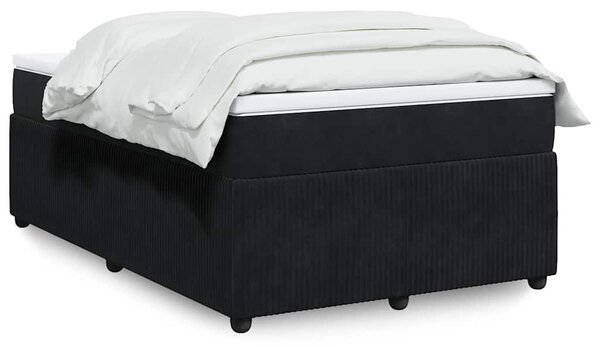 Box spring postel s matrací černá 120 x 190 cm samet 3285628