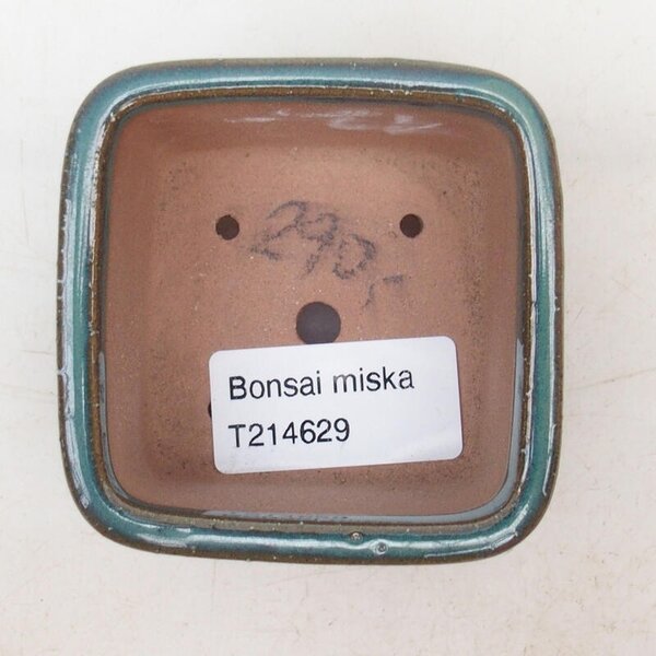 E-bonsai Keramická bonsai miska 7 x 7 x 4 cm zelená