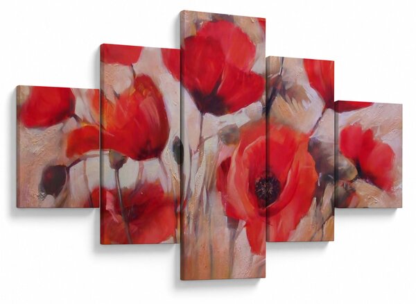 Obraz - Vlčí máky (125x70 cm)