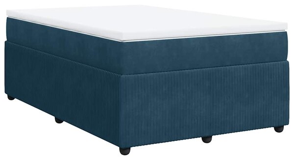 Box spring postel s matrací tmavě modrá 120x190 cm samet 3285630