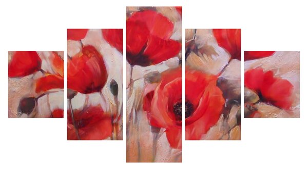 Obraz - Vlčí máky (125x70 cm)