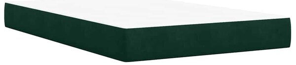 Box spring postel s matrací tmavě zelená 120x190 cm samet 3287689