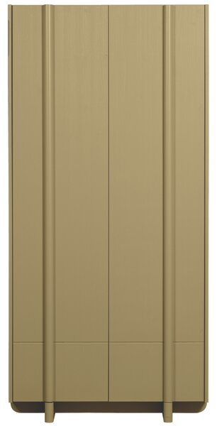WOOOD Zelená dřevěná skříň Basu 210 x 101 cm