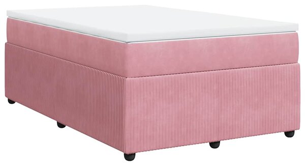 Box spring postel s matrací růžová 120x190 cm samet 3285631