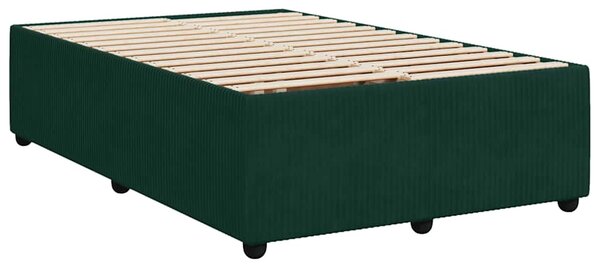 Box spring postel s matrací tmavě zelená 120x190 cm samet 3287689