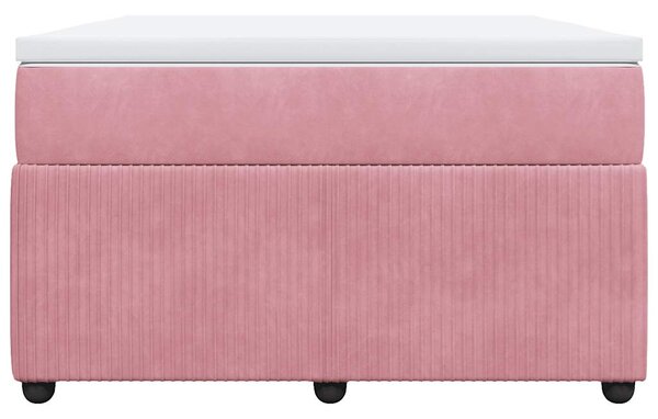 Box spring postel s matrací růžová 120x190 cm samet 3285631