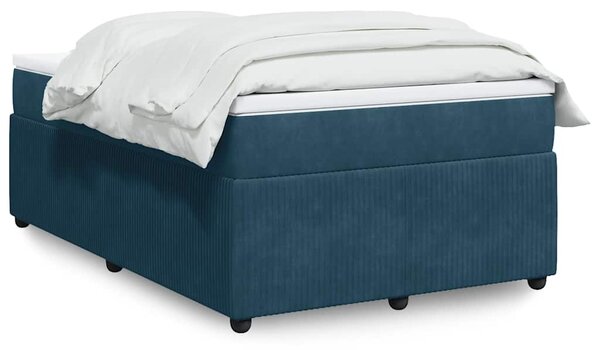 Box spring postel s matrací tmavě modrá 120x190 cm samet 3285630