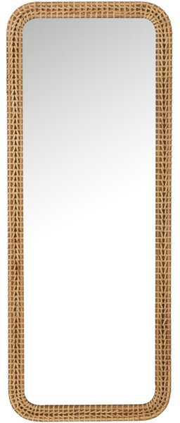 Dřevěné závěsné zrcadlo J-line Firro 122,5 x 48 cm