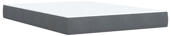 Box spring postel s matrací tmavě šedý 140 x 190 cm samet 3285639