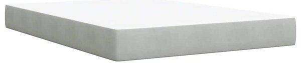Box spring postel s matrací světle šedá 140x190 cm samet 3285638