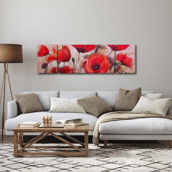 Obraz - Vlčí máky (170x50 cm)