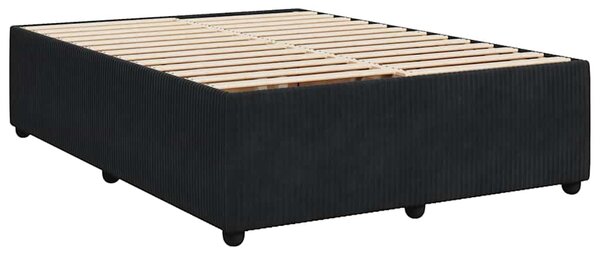 Box spring postel s matrací černá 140 x 190 cm samet 3287748