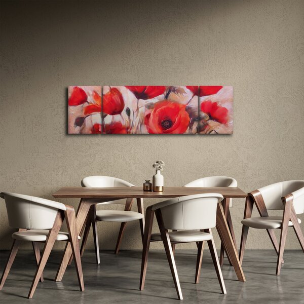 Obraz - Vlčí máky (170x50 cm)