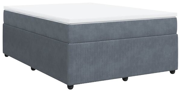 Box spring postel s matrací tmavě šedý 140 x 190 cm samet 3285639