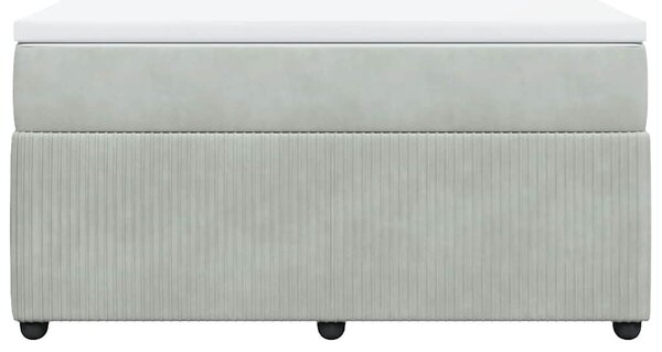 Box spring postel s matrací světle šedá 140x190 cm samet 3285638