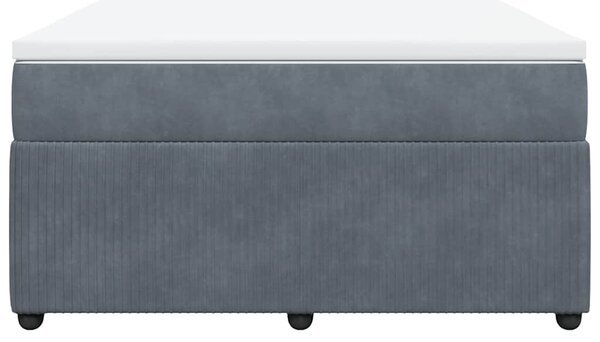 Box spring postel s matrací tmavě šedý 140 x 190 cm samet 3285639