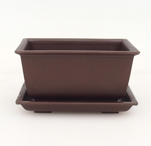 E-bonsai Bonsai miska+podmiska plast MP-3 - 11 x 8 x 5,5 cm
