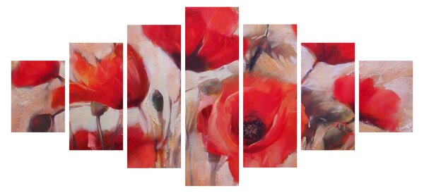 Obraz - Vlčí máky (210x100 cm)