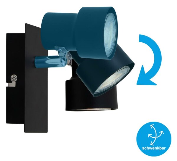BRILONER Bodové svítidlo 12 cm 1xGU10 5W 460lm černá BRI 2861-015