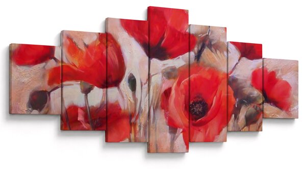 Obraz - Vlčí máky (210x100 cm)