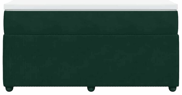 Box spring postel s matrací tmavě zelená 140x190 cm samet 3285641