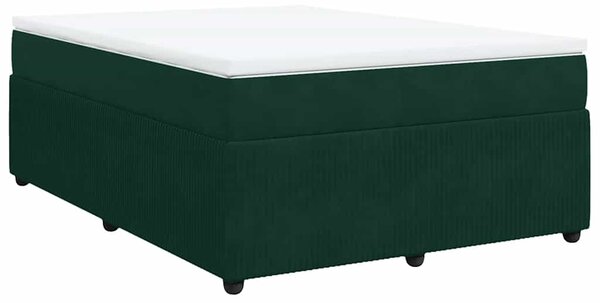 Box spring postel s matrací tmavě zelená 140x190 cm samet 3285641