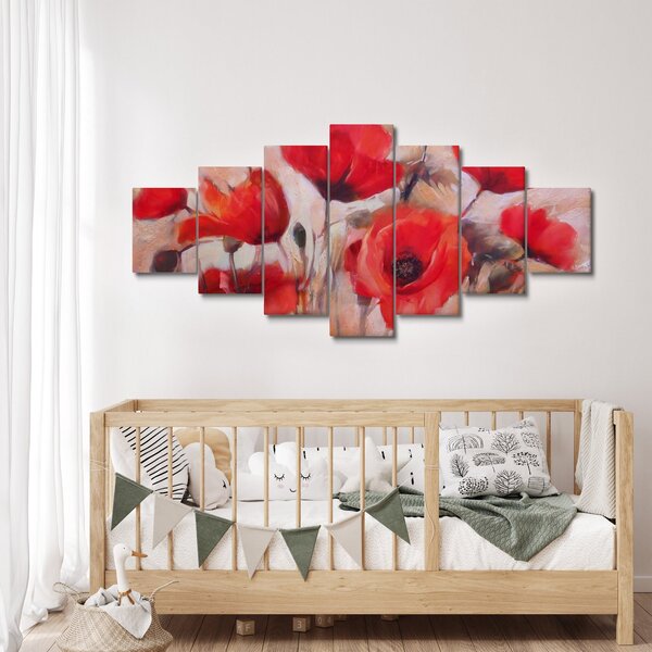 Obraz - Vlčí máky (210x100 cm)
