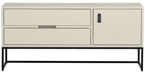WOOOD Světle šedý borovicový TV stolek Frax 120 x 44 cm