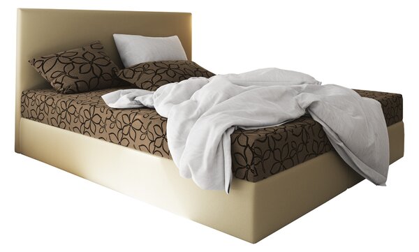 Manželská postel Boxspring 160 cm Lilac (vzor + béžová) (s matrací a úložným prostorem). 1046647