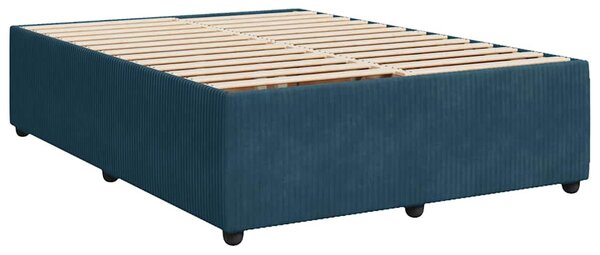 Box spring postel s matrací tmavě modrá 140x200 cm samet 3285648
