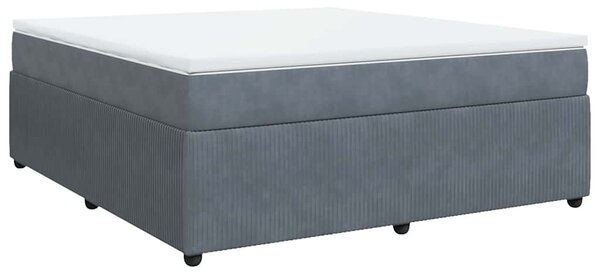 Box spring postel s matrací tmavě šedá 180x200 cm samet 3285657