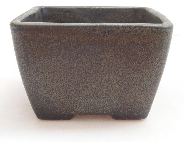 E-bonsai Keramická bonsai miska 8,5 x 8,5 x 5,5 cm šedá