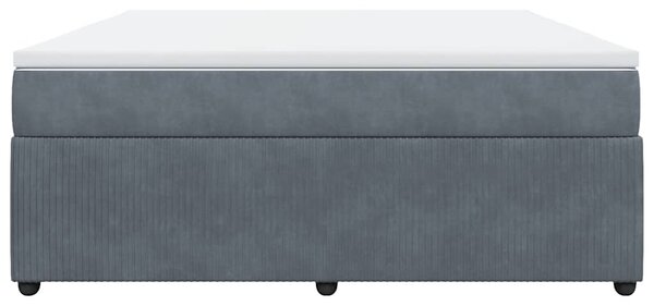 Box spring postel s matrací tmavě šedá 180x200 cm samet 3285657