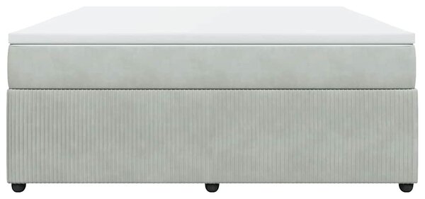 Box spring postel s matrací světle šedá 180x200 cm samet 3285656