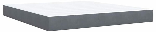 Box spring postel s matrací tmavě šedá 180x200 cm samet 3285657