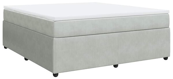 Box spring postel s matrací světle šedá 180x200 cm samet 3285656