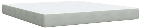 Box spring postel s matrací světle šedá 180x200 cm samet 3287800