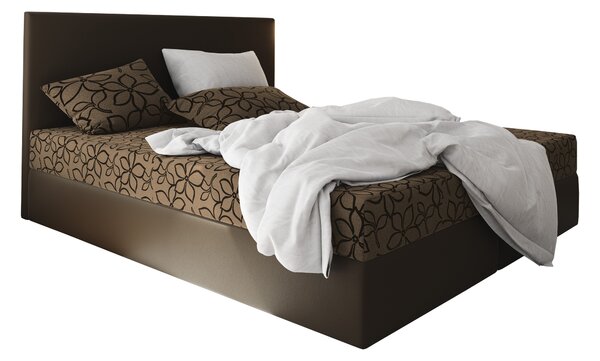 Manželská postel Boxspring 140 cm Lilac (vzor + hnědá) (s matrací a úložným prostorem). 1046638