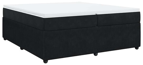 Box spring postel s matrací černá 200x200 cm samet 3285664