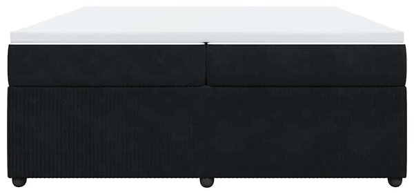 Box spring postel s matrací černá 200x200 cm samet 3285664